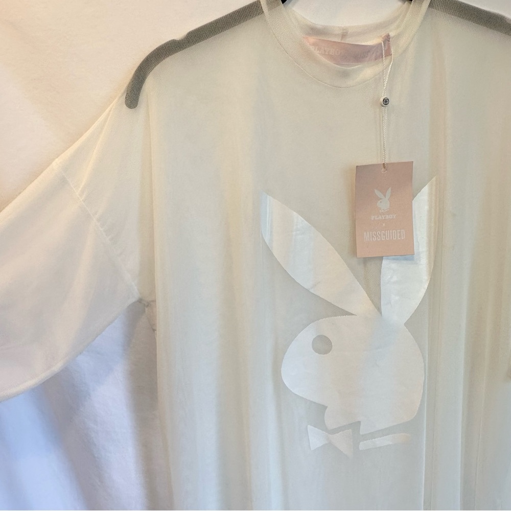 Playboy Mesh T Shirt Dress Gem